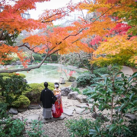 【フォトウエディング】貴賓館や2万平米ある庭園でフォトウエディングを
