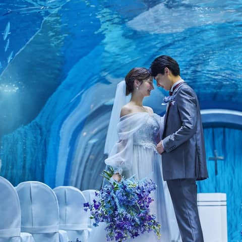 【朝の水族館を貸し切り♪】アクアリウム ウエディングセレモニー