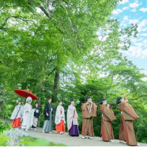 【神前挙式】水辺の開放感あふれる神殿で厳かな軽井沢リゾート和婚