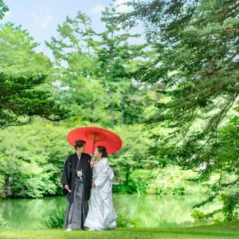 【神前挙式】水辺の開放感あふれる神殿で厳かな軽井沢リゾート和婚