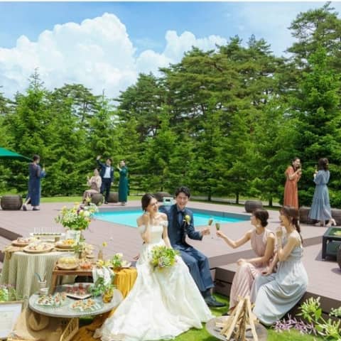 26年7,8月*平均気温25℃以下、避暑地軽井沢でサマーウエディング