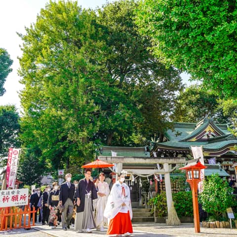 【川越八幡宮×アルタビスタガーデン】神前結婚式プラン 送迎バス付き