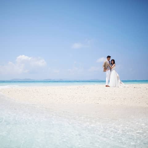 【メモラブルフォトウエディング】上質なディナーと宿泊+無人島フォト