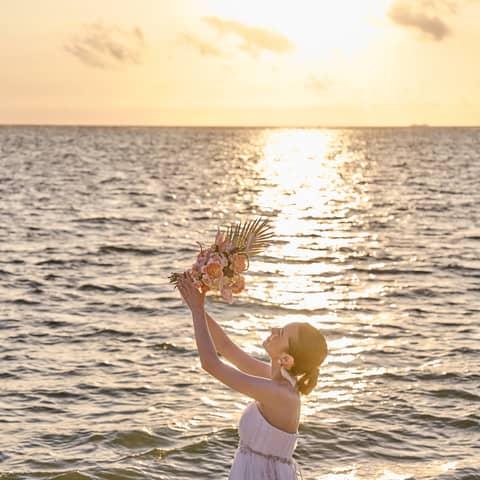 【フォトウエディング】ビーチ&チャペルフォト*100カット*洋装1ペア