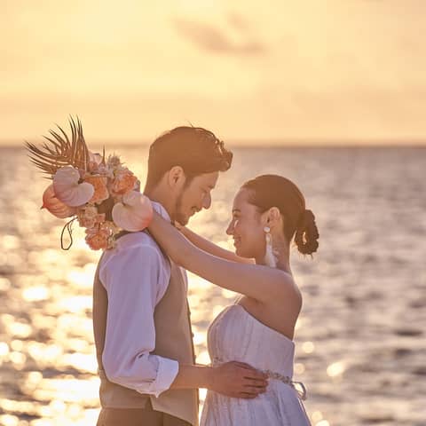 【フォトウエディング】ビーチ&チャペルフォト*100カット*洋装1ペア