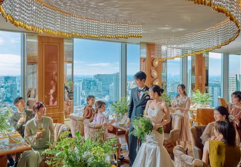 【～40名◇お料理重視】地上130mの眺望レストランでプライベートWD