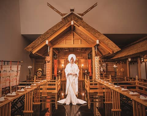 【和婚プラン】県内では珍しい本格神殿と和モダンな披露宴会場は必見！