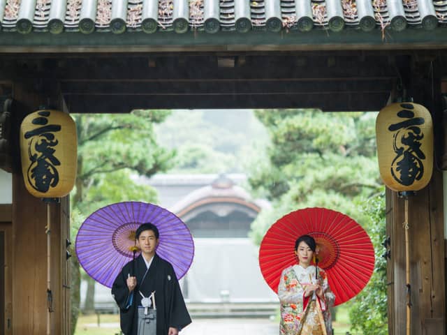 横浜市指定有形文化財 「三溪園 鶴翔閣」で結婚式/【ベストレート保証】ウエディングガーデン